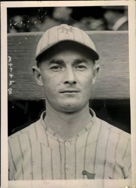 1923 Virgil "Zeke" Barnes New York Giants "The Sporting News Collection Archives" Original 5" x 7" Photo (Sporting News Collection Hologram/MEARS Photo LOA)