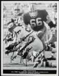 1966-90 Ray Nitschke Green Bay Packers Signed Card & Photo - Lot of 3 - JSA