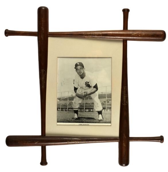 1961 Luis Aparicio Chicago White Sox With Mini-Bat Frame - JSA