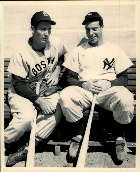1940s circa Joe DiMaggio Yankees and Ted Williams Red Sox "TSN Collection Archives" Original 8" x 10" Photo (Sporting News Collection Hologram/MEARS Photo LOA)