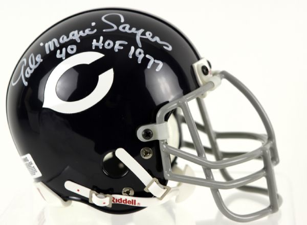 Gale Sayers Chicago Bears Signed Mini-Helmet With Unique Inscription - JSA