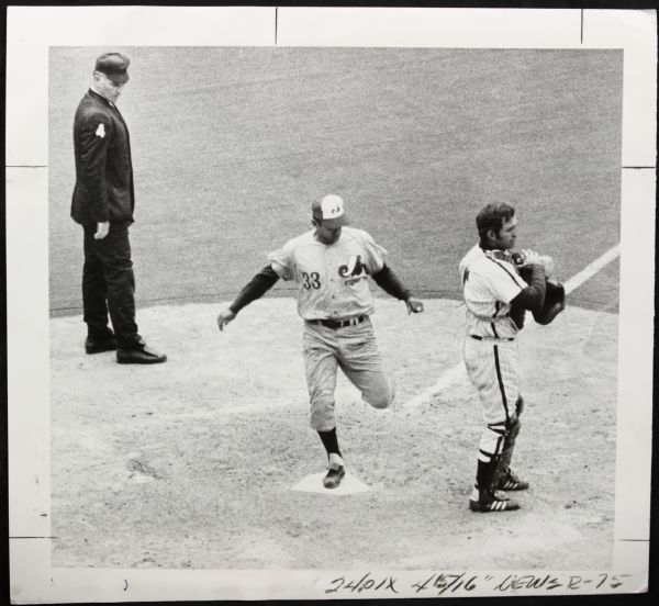 1971 Montreal Expos "The Sporting News Collection Archives" Original First Generation Choice Jumbo Oversized Photos (TSN Collection Hologram/MEARS Photo LOA) 1:1, Unique - Lot of 2