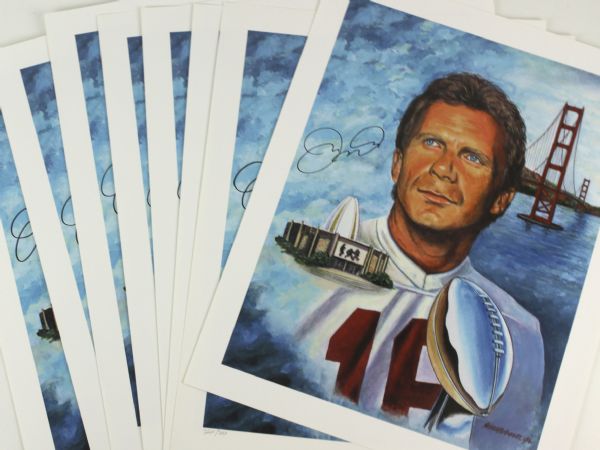 Joe Montana Signed Hall Of Fame 16" x 20" Lithographs (8)