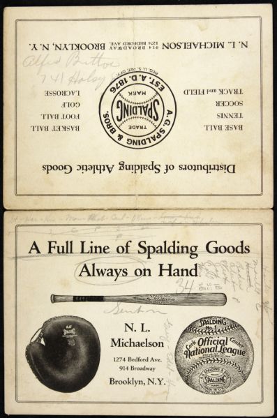 1900-1910 circa Spalding Official Amateur Baseball Scorecard