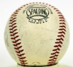 1968 Chicago Cubs Team Signed ONL (Giles) Baseball w/ 20 Sigs. Incl. Leo Durocher Williams Jenkins - JSA