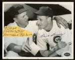 Chicago Cubs Charlie Grimm & Hank Borowy Photo Signed By Borowy PSA/DNA