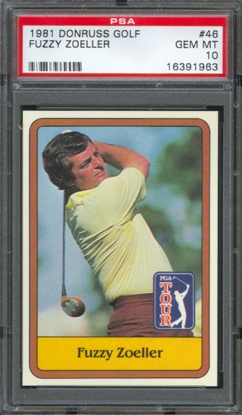 1981 Donruss Fuzzy Zoeller #46 PSA GEM MT 10