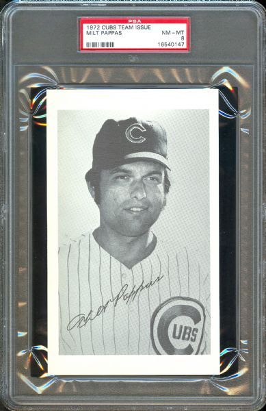 1972 Chicago Cubs Team Issue PSA Graded Collection (6)