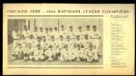 1935 World Series Souvenir Score Card Detroit Tigers vs Chicago Cubs 