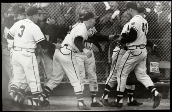 1957 Milwaukee Braves Eddie Mathews World Series HR "TSN Collection Archives" Original First Generation 8.5" x 13.25" Choice Jumbo Oversized Photo (TSN Collection Hologram/MEARS Photo LOA) 1:1, Unique