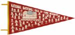 1973-74 Circa Baseball Hall of Fame Oversized Pennant w/ Headshots of Players