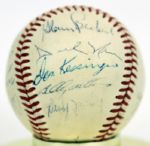 1968 Chicago Cubs Team Signed ONL (Giles) Baseball w/ 20 Sigs. Incl. Leo Durocher Williams Jenkins - JSA