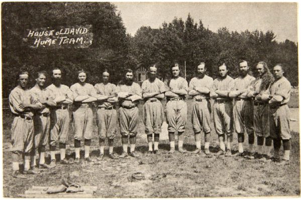 Early 1900s House of David Baseball Team Photo Postcard