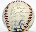1967 Chicago Cubs Team Signed ONL (Giles) Baseball w/ 26 Sigs. - JSA 
