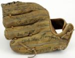 1968  St. Louis Cardinals Signed Glove w/ Roger Maris Curt Flood Lou Brock From Cubs Employee -  JSA