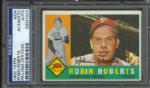 1960 Topps Phillies Robin Roberts Signed Card #264 PSA/DNA