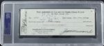 1930 Robert Shawkey New York Yankees Endorsed Payroll Check Also Signed By Jacob Ruppert & Ed Barrow - PSA/DNA Holder