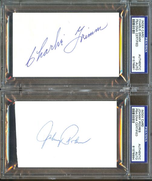 Signed 3" x 5" Collection (40) All PSA/DNA Encapsulated