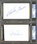 Signed 3" x 5" Collection (40) All PSA/DNA Encapsulated
