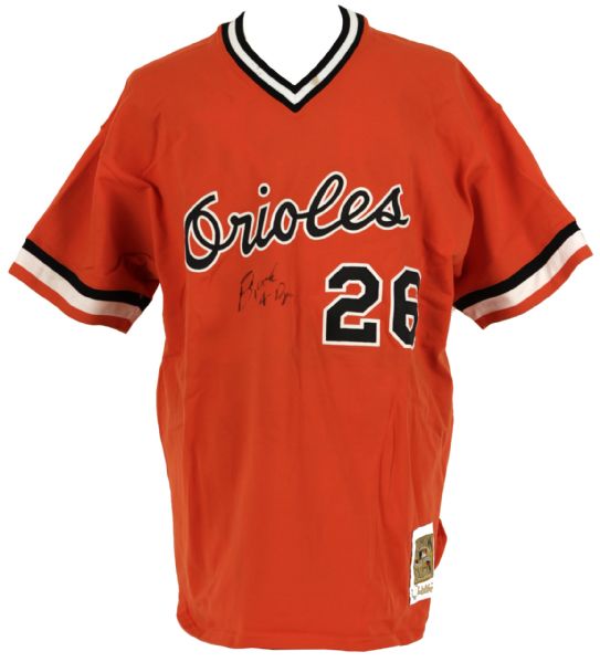 2001 Brook Fordyce Baltimore Orioles Throwback Game Worn Signed Jersey MLB Hologram - JSA & MEARS LOA
