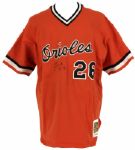 2001 Brook Fordyce Baltimore Orioles Throwback Game Worn Signed Jersey MLB Hologram - JSA & MEARS LOA