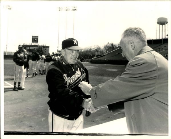 1922-58 Fred Haney Milwaukee Braves "The Sporting News Collection Archives" Original Photos (Sporting News Collection Hologram/MEARS Photo LOA) - Lot of 12