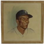 1961-64 Billy Bruton Detroit Tigers Original Artwork - 14 1/2" x 14"