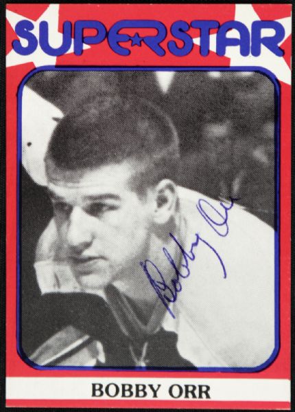 1982 Bobby Orr Boston Bruins Signed Superstar Card - JSA