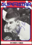 1982 Bobby Orr Boston Bruins Signed Superstar Card - JSA