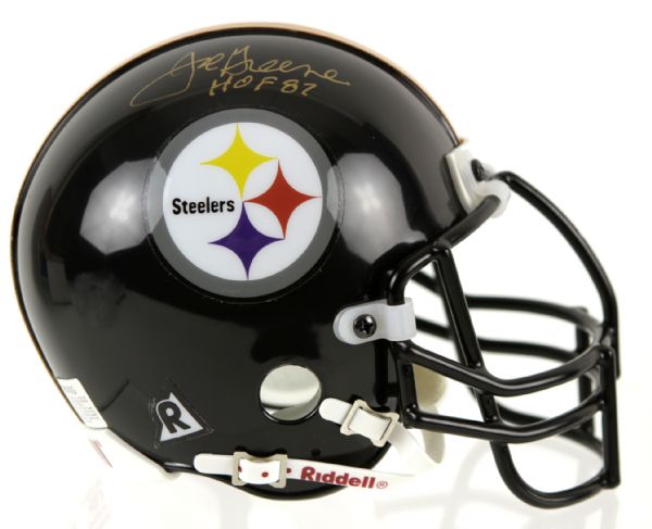 Mean Joe Greene Pittsburgh Steelers Signed Mini-Helmet With Inscription - JSA