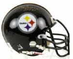 Mean Joe Greene Pittsburgh Steelers Signed Mini-Helmet With Inscription - JSA
