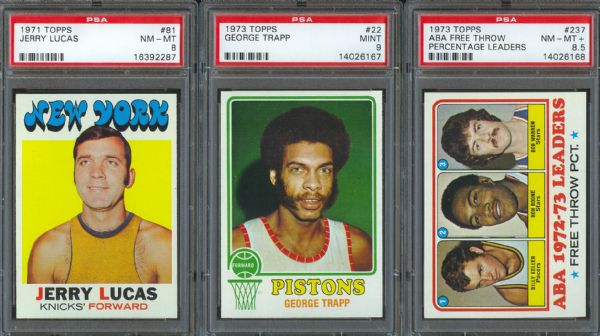 1970s Topps PSA Graded Collection (3) Including Jerry Lucas - Knicks