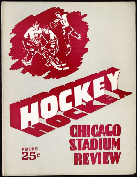 1953 Chicago Blackhawks Game Program vs. Maple Leafs