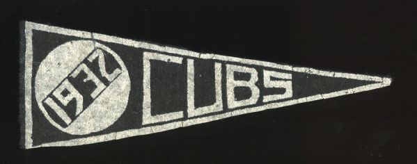 Rare 1932 N.L Champions Chicago Cubs Mini Pennant