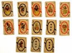 1930's Russell Cartoon Canasta Game Cards (Lot of 27)