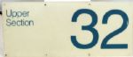 1970s - 80s Baltimore Memorial  Stadium Upper Section #32 Sign - 48" x 21" Baltimore Orioles and Colts 
