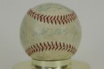 1962 Milwaukee Braves Team Signed ONL (Giles) Baseball w/ 28 Sigs. Incl. Hank Aaron  Eddie Mathews Bob Uecker - JSA