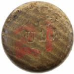 1966-68 Roberto Clemente Blood Red 21 H&B Louisville Slugger Professional Model Game Used Bat - Pittsburgh Pirates (MEARS A10) w/ LOA from Cubs Groundskeeper 