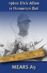 1966-68 Dick Allen H&B Louisville Slugger Professional Model Game Used Bat - Incrbed "11 Homers" - Philadelphia Phillies - (MEARS A9)