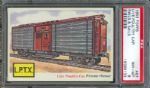 1955 Topps Rails & Sails Live Poultry Car #67 PSA NM-MT 8