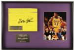 1990s Magic Johnson Los Angeles Lakers Signed Floor Display 40/100 - JSA