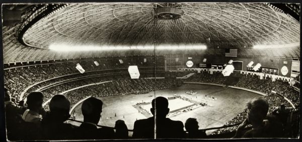 1968 Houston Astro Dome "TSN Collection Archives" Original First Generation 6.5" x 14.5" Choice Jumbo Oversized Photo (TSN Collection Hologram/MEARS Photo LOA) 1:1, Unique