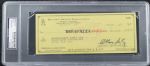 1972 Bud Selig Milwaukee Brewers Signed Check - To Oakland As - PSA/DNA Holder