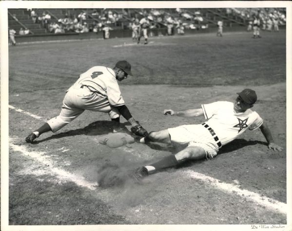 1940s circa Hollywood Stars Sliding (PCL) "The Sporting News Collection Archives" Original 8" x 10" Photo (Sporting News Collection Hologram/MEARS Photo LOA)