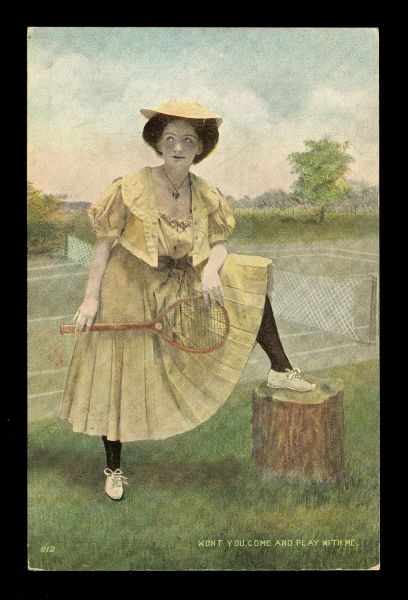 Vintage Girl Tennis Player Postcard #812