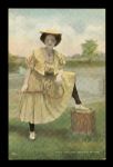 Vintage Girl Tennis Player Postcard #812