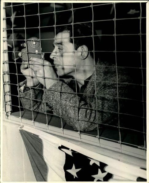 1940s circa Jack LaRue is Rabid Fan of Hollywood Stars (PCL) "The Sporting News Collection Archives" Original 8" x 10" Photo (Sporting News Collection Hologram/MEARS Photo LOA)