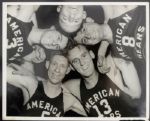 1944-46 Stanley Patrick Chicago American Gears College All American TSN Collection Archives Original Photos (TSN Collection Hologram/MEARS Photo LOA) - Lot of 3