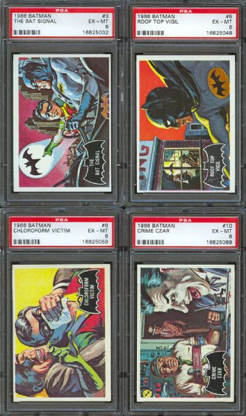 1966 Batman (Black Bat) PSA Graded EX-MT 6 Collection (19)