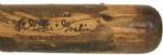 1921-30 Goose Goslin H&B Louisville Slugger Professional Model Game Used Bat - Washington Senators  (MEARS A7)